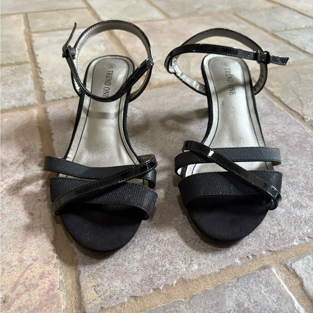 Elegant Black Strappy Heels